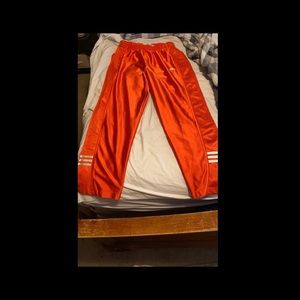 Vintage orange button up Adidas track pants🍊🧡